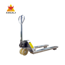 NIULI material handling equipment 2ton 2.5ton 3.0t stainless steel hand operated pallet truck manual pallet jack